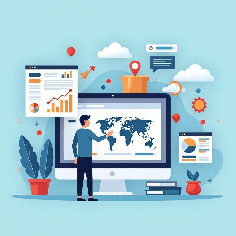 Map with Location Pins